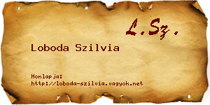 Loboda Szilvia névjegykártya
